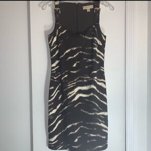 Michael Kors Zebra Print Sleeveless Dress
